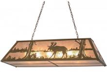 Meyda Black 159030 - 48"L Moose at Lake Oblong Pendant