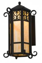 Meyda Black 159209 - 12"W Caprice Lantern Wall Sconce