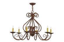 Meyda Black 160224 - 36" Wide Jenna 6 Light Chandelier