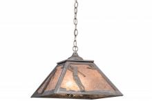 Meyda Black 160480 - 16"Sq Golf Pendant