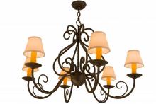 Meyda Black 160717 - 36"W Jenna 6 LT Chandelier