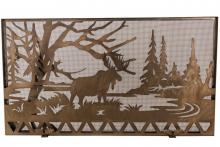 Meyda Black 160770 - 63"W X 35"H Moose Creek Fireplace Screen