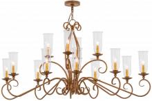 Meyda Black 160782 - 60"L Wallis 14 LT Oblong Chandelier