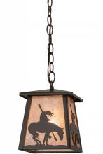 Meyda Black 160878 - 7" Square Trails End Pendant