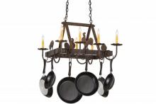 Meyda Black 161017 - 27"L Barn Animals 8 LT Pot Rack