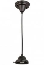 Meyda Black 161366 - 5"W Craftsman Brown on Brass 1 LT Pendant Hardware