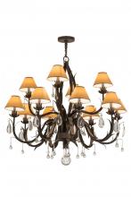 Meyda Black 161602 - 42" Wide Slenderleaf 12 Light Chandelier