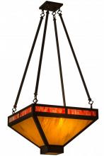 Meyda Black 161846 - 18"Sq Whitewing Inverted Pendant