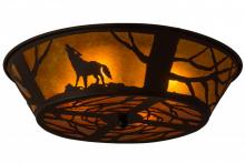 Meyda Black 162070 - 22" Wide Wolf on the Loose Flushmount