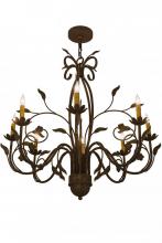 Meyda Black 162407 - 36" Wide Bordeaux 8 Light Chandelier