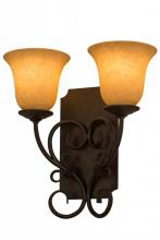 Meyda Black 162462 - 14"W Thierry 2 LT Wall Sconce