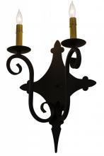 Meyda Black 162474 - 12" Wide Angelique 2 Light Wall Sconce