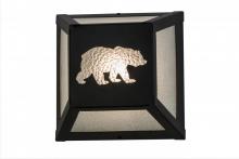 Meyda Black 162703 - 10"W Lone Bear Wall Sconce