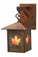 Meyda Black 162730 - 7"W Seneca Maple Leaf Hanging Wall Sconce