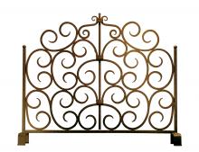 Meyda Black 162751 - 42" Wide Scroll Tempest Fireplace Screen