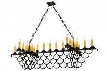 Meyda Black 162857 - 71"L Picadilly 23 LT Oblong Chandelier