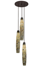 Meyda Black 162956 - 24" Wide Checkers 3 Light Cascading Pendant