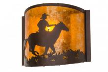 Meyda Black 163112 - 12" Wide Cowboy Wall Sconce