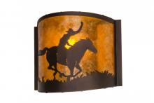 Meyda Black 163132 - 12" Wide Cowboy Wall Sconce