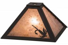 Meyda Black 164180 - 12"Sq Fly Fishing Shade