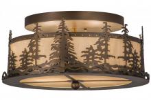 Meyda Black 164390 - 16"W Tall Pines Flushmount