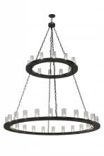 Meyda Black 164615 - 72" Wide Loxley 36 Light Two Tier Chandelier