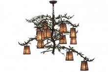 Meyda Black 164833 - 52"W Pine Branch Valley View 12 LT Chandelier