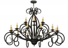 Meyda Black 165142 - 60" Wide Sienna 18 LT Two Tier Chandelier