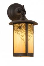 Meyda Black 166026 - 8" Wide Fulton Spider Web Hanging Wall Sconce