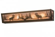 Meyda Black 166510 - 36"W Moose at Lake Vanity Light