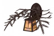 Meyda Black 166568 - 16"W Pine Branch Valley View Wall Sconce