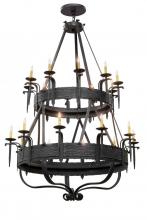 Meyda Black 166715 - 56"W Costello 20 LT Two Tier Chandelier