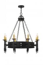 Meyda Black 167058 - 38"W Sabrina 8 LT Chandelier