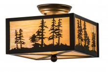 Meyda Black 167261 - 10"Sq Tall Pines Flushmount