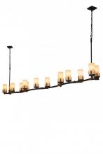 Meyda Black 167465 - 118" Long Cero 14 Light Oblong Chandelier