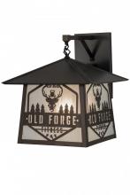 Meyda Black 167626 - 16"W Personalized Old Forge Fitness Hanging Wall Sconce