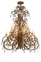 Meyda Black 168059 - 60" Wide Serratina 32 Light Chandelier