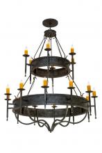 Meyda Black 168295 - 60" Wide Marta 18 Light Two Tier Chandelier