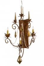 Meyda Black 169773 - 21" Wide Minuet 3 Light Wall Sconce