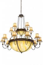 Meyda Black 170103 - 74" Wide Commerce Sportsman 15 Light Two Tier Chandelier