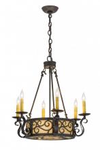 Meyda Black 170227 - 24"W Delano 6 LT Chandelier