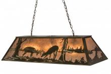 Meyda Black 171294 - 48" Long Battling Bucks Oblong Pendant