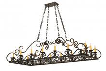 Meyda Black 171344 - 66"L Carlotta 16 LT Oblong Chandelier