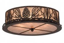 Meyda Black 171361 - 22"W Mountain Pine Flushmount