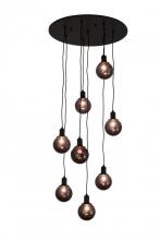 Meyda Black 171526 - 28" Wide Bola 8 Light Cascading Pendant