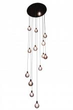 Meyda Black 171527 - 34"W Bola 14 LT Cascading Pendant