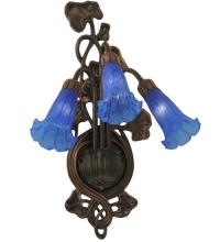 Meyda Black 17234 - 10.5"W Blue Pond Lily 3 LT Wall Sconce