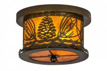 Meyda Black 173198 - 11" Wide Mountain Pine Flushmount