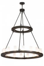 Meyda Black 173814 - 48" Wide Loxley 16 Light Chandelier