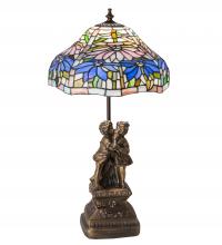 Meyda Black 173824 - 23" High Tiffany Poinsettia Accent Lamp